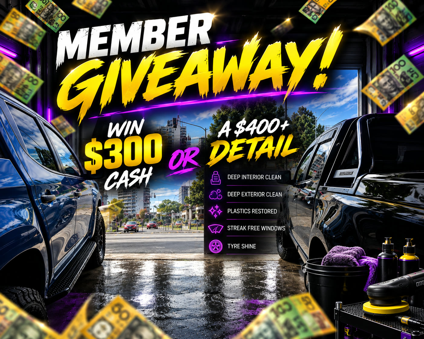 Smiths members' mini draw, win $300 cash or a $400+ detail